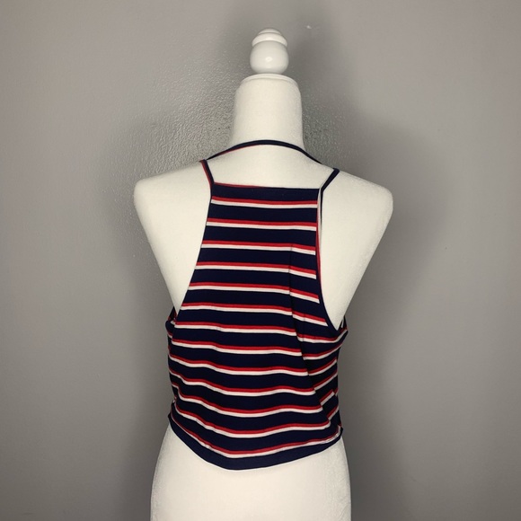 Racerback STRIPED Crop Top - Picture 4 of 4